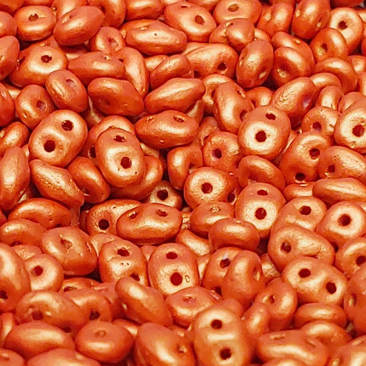Superduo Gold Shine Orange, 2-hole bead 2.5x5mm-02010-24102, 10 grams