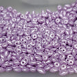 Superduo Pastel Lt Rose, 2-hole bead 2.5x5mm-525011