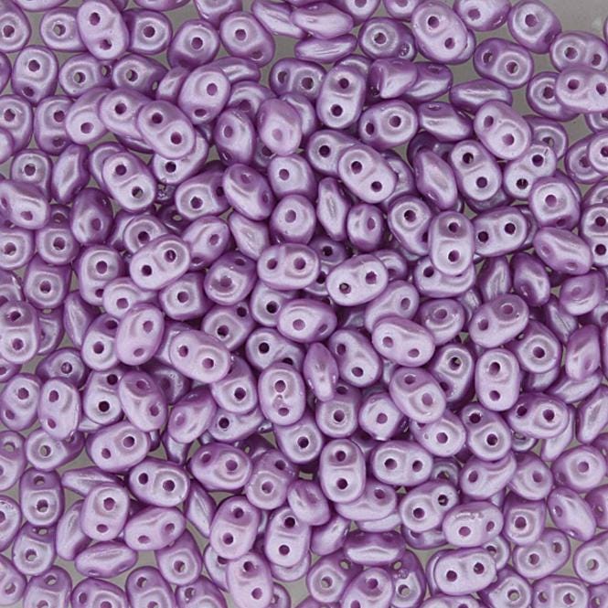Superduo Pastel Lt Rose, 2-hole bead 2.5x5mm-525011, 10 grams