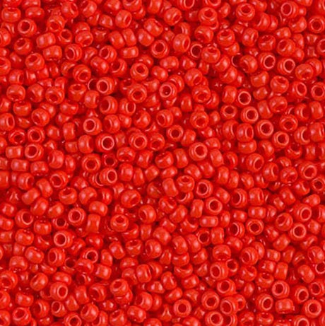 11-407 Opaque Vermillion Red, Miyuki Seed Bead, 11/0 