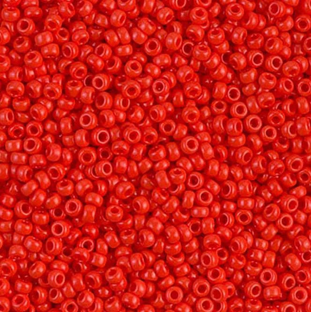 11-407 Opaque Vermillion Red, Miyuki Seed Bead, 11/0 