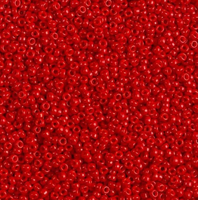 15-1684 Opaque Red, Miyuki Seed Bead, 15/0