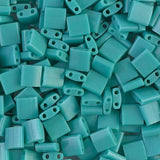 Miyuki Tila Beads-Tila, Half Tila or Quarter Tila Opaque Turquoise-412, 5 grams