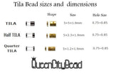Miyuki Tila Beads-Tila or Half Tila Matte Transparent Sapphire Blue AB - 150FR, 5 grams