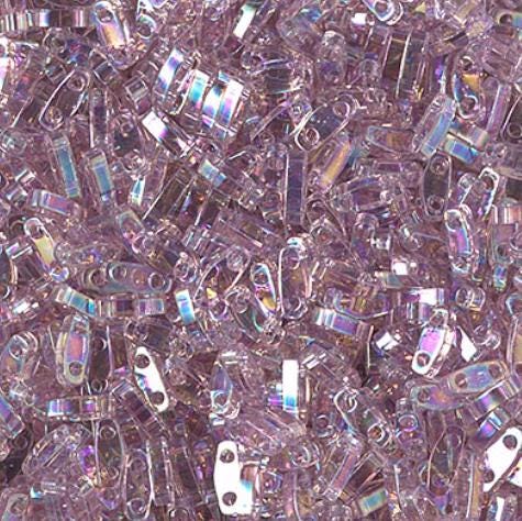 Miyuki Tila Beads-Tila, Half Tila or Quarter Tila Transparent Smoky Amethyst AB - 256, 5 grams