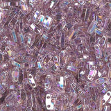 Miyuki Tila Beads-Tila, Half Tila or Quarter Tila Transparent Smoky Amethyst AB - 256, 5 grams