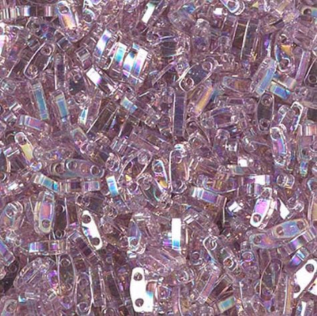 Miyuki Tila Beads-Tila, Half Tila or Quarter Tila Transparent Smoky Amethyst AB - 256, 5 grams