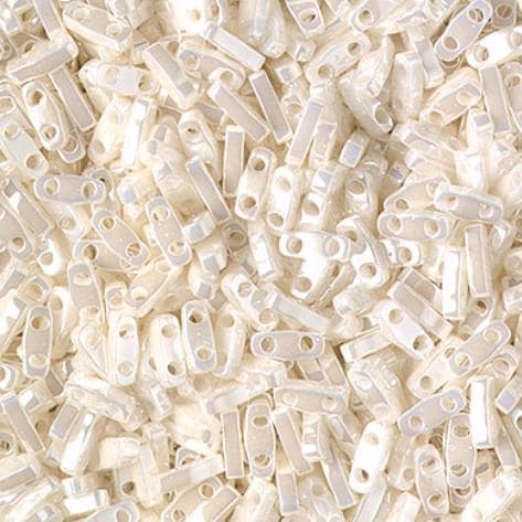 Miyuki Tila Beads-Tila, Half Tila or Quarter Tila, Antique Ivory Pearl Ceylon - 592, 5 grams