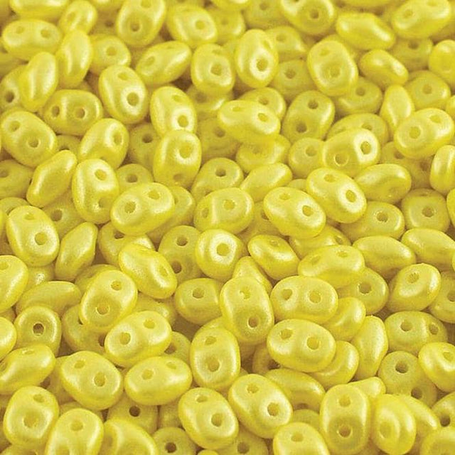 Superduo Pearl Shine Amber, 2-hole bead 2.5x5mm-02010-24002