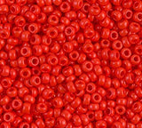 11-407 Opaque Vermillion Red, Miyuki Seed Bead, 11/0