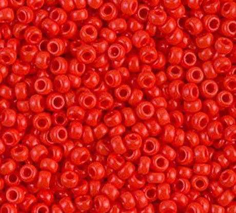 11-407 Opaque Vermillion Red, Miyuki Seed Bead, 11/0