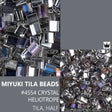 Miyuki Tila Beads-Tila, Half Tila or Quarter Tila Crystal Heliotrope - 4554