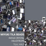 Miyuki Tila Beads-Tila, Half Tila or Quarter Tila Crystal Heliotrope - 4554