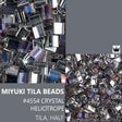 Miyuki Tila Beads-Tila, Half Tila or Quarter Tila Crystal Heliotrope - 4554, 5 grams
