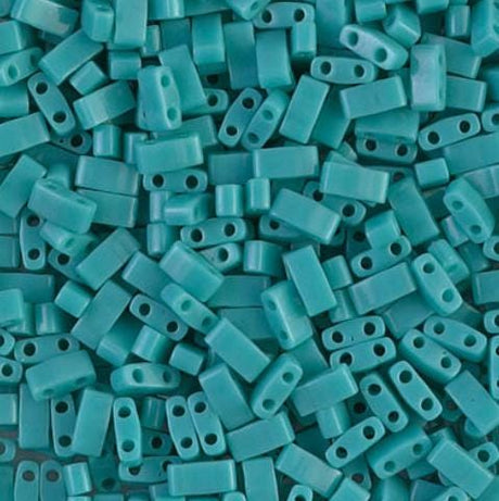 Miyuki Tila Beads-Tila, Half Tila or Quarter Tila Opaque Turquoise-412, 5 grams