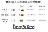 Miyuki Tila Beads, Tila, Half Tila or Quarter Tila, Crystal AB - 250, 5 grams