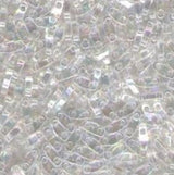 Miyuki Tila Beads, Tila, Half Tila or Quarter Tila, Crystal AB - 250, 5 grams