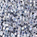 Miyuki Tila Beads, Tila, Half Tila or Quarter Tila, Crystal AB - 250, 5 grams