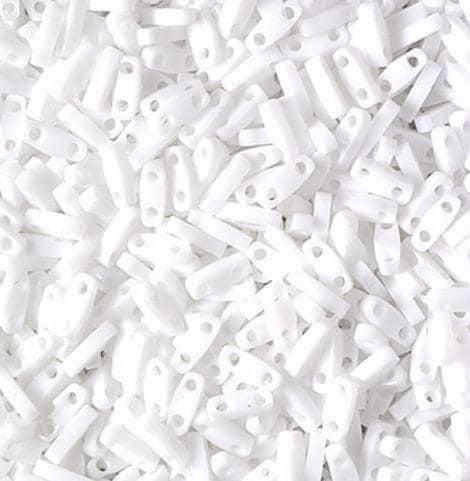 Miyuki Tila Beads-Tila, Half Tila or Quarter Tila, White - 402, 5 grams
