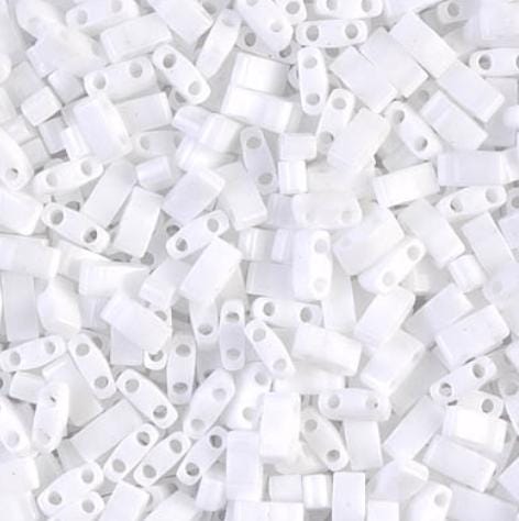 Miyuki Tila Beads-Tila, Half Tila or Quarter Tila, White - 402, 5 grams