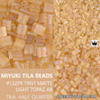 Miyuki Tila Beads-Tila, Half Tila or Quarter Tila, Matte Transparent Light Topaz AB - 132FR