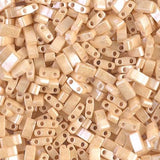 Miyuki Tila Beads-Tila, Half Tila or Quarter Tila, Light Caramel Ceylon - 593, 5 grams