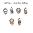 Cymbal Kolympos SuperDuo Bead Ending, 012357, 6 pieces or 20 pieces