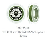 One-G Toho Green Nylon Beading Thread 50, 125 Yards