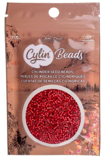 Cylin Bead 11/0 Dark Red Matte - 25 G Bag-CY11-1211