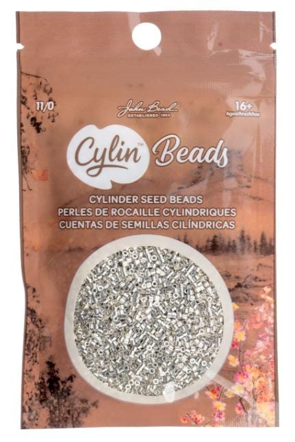 Cylin Bead 11/0 Electro Silver - 25 G Bag-CY11-1198