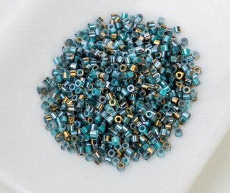 Cylin Bead 11/0 Gilded Halo Frosted Blue - 25 G Bag-CY11-1237