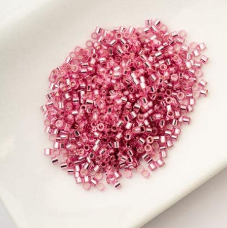 Cylin Bead 11/0 Dark Pink Rose Silver Lined - 25 G Bag-CY11-1083