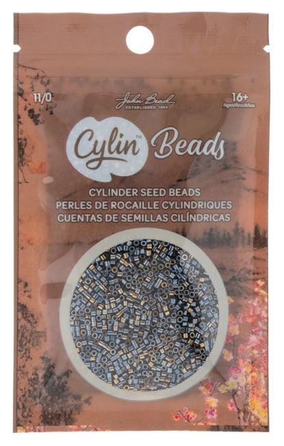 Cylin Bead 11/0 Gilded Halo Gunmetal - 25 G Bag-CY11-1240