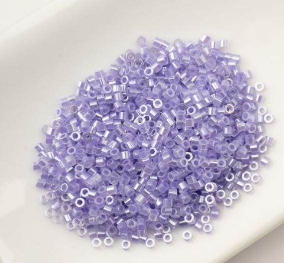 Cylin Bead 11/0 Crystal Purple Lined Ceylon - 25 G Bag-CY11-1034