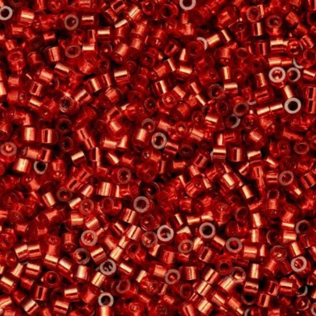 Cylin Bead 11/0 Ruby Red Silver Lined - 25 G Bag-CY11-1041