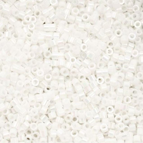 Cylin Bead 11/0 White Pearl AB - 25 G Bag-CY11-1025