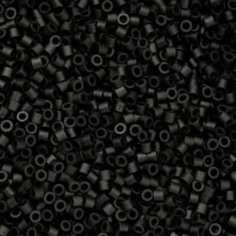 Cylin Bead 11/0 Matte Black - 25 G Bag-CY11-1035