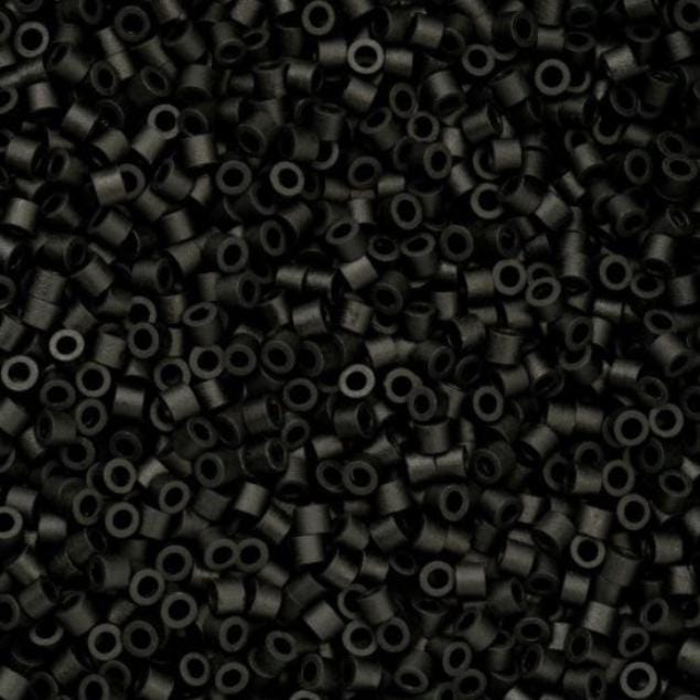 Cylin Bead 11/0 Matte Black - 25 G Bag-CY11-1035