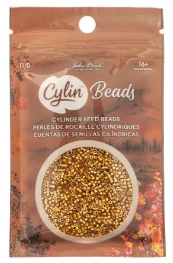 Cylin Bead 11/0 Gold AB - 25 G Bag-CY11-1006