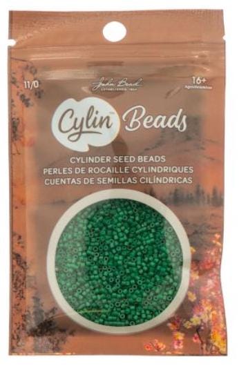 Cylin Bead 11/0 Opaque Jade Green - 25 G Bag-CY11-1047