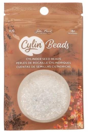 Cylin Bead 11/0 White Opal AB - 25 G Bag-CY11-1027