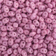 Superduo Chalk Lila Luster, 2-hole bead 2.5x5mm Czech Glass