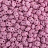 Superduo Chalk Lila Luster, 2-hole bead 2.5x5mm Czech Glass