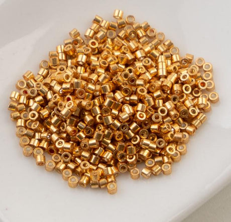 Cylin Bead 11/0 Electro Gold Coat - 25 G Bag-CY11-1220
