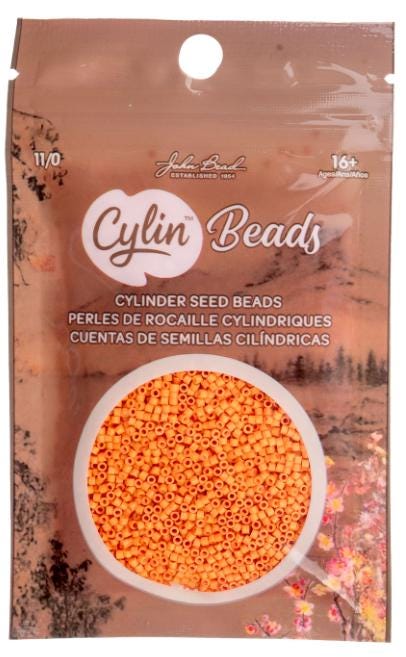 Cylin Bead 11/0 Opaque Mandarin Silk Matte - 25 G Bag-CY11-1211