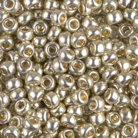 6/0 Duracoat Galvanized Silver, Miyuki Glass Seed Bead, D4201