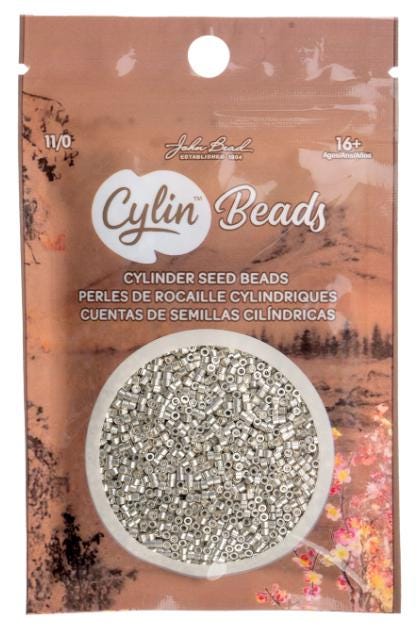 Cylin Bead 11/0 Metaluxe Silver - 25 G Bag-CY11-1219