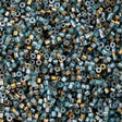 Cylin Bead 11/0 Gilded Halo Crystal Aqua - 25 G Bag-CY11-1235