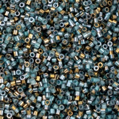 Cylin Bead 11/0 Gilded Halo Crystal Aqua - 25 G Bag-CY11-1235