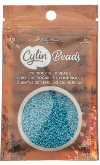 Cylin Bead 11/0 Opaque Blue Lagoon - 25 G Bag-CY11-1107